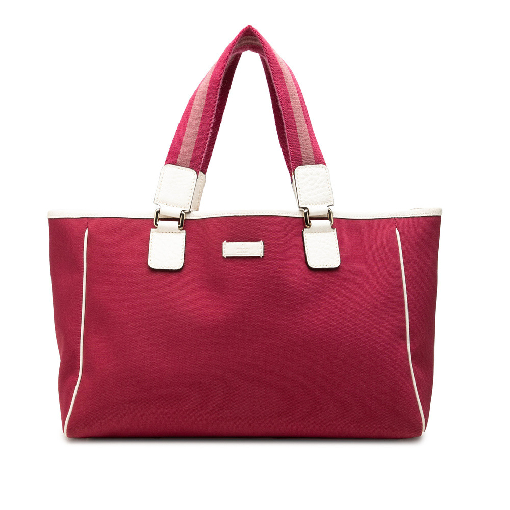 Pre-Loved Gucci Canvas Web Tote